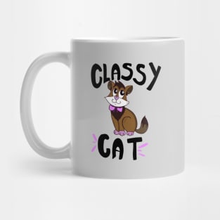 Classy cat Cute Cartoon Cat T-shirt Mug